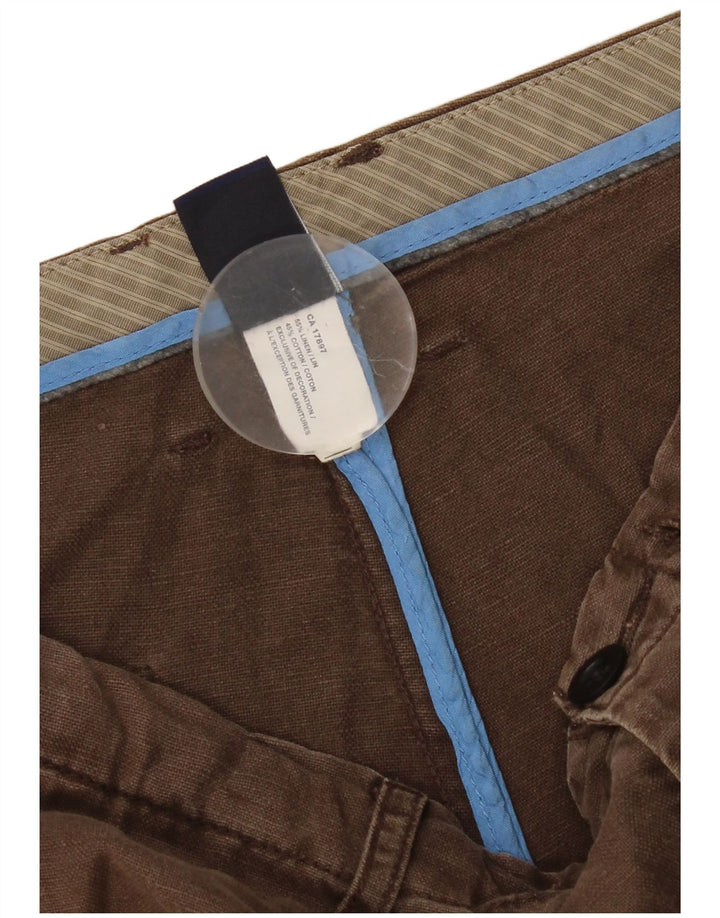 Мужские шорты-бермуды свободного кроя Gap Regular W32, коричневые льняные