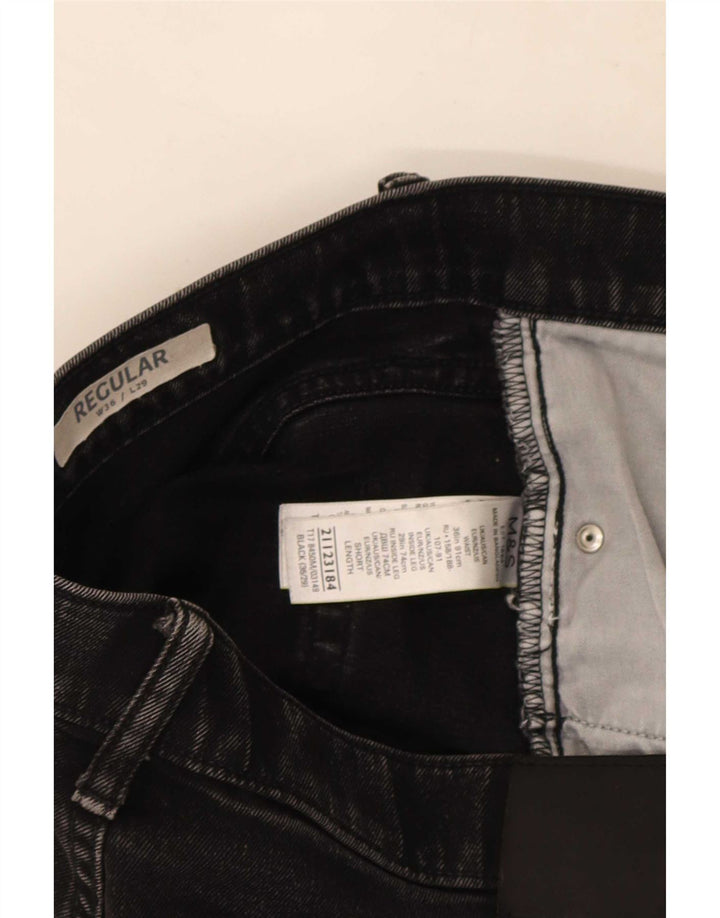 Мужские прямые джинсы Marks & Spencer W36 L27, черный хлопок