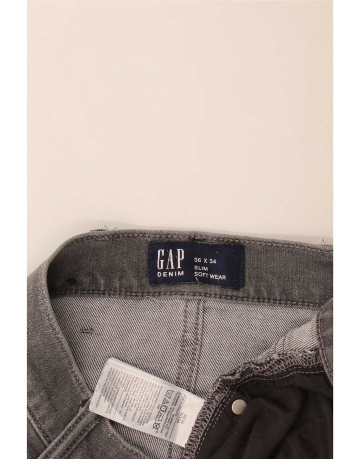 Мужские узкие джинсы Gap W36 L34, серый хлопок