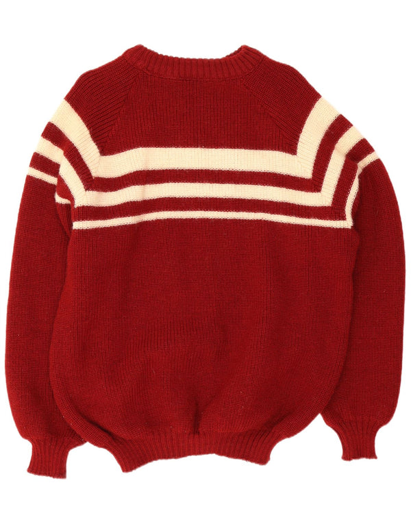 Мужской джемпер с круглым вырезом Le Tricot Marine, XL, шерстяной в красную полоску