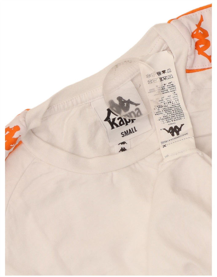 Женская футболка с рисунком Kappa Top UK 10, маленькая, белый хлопок