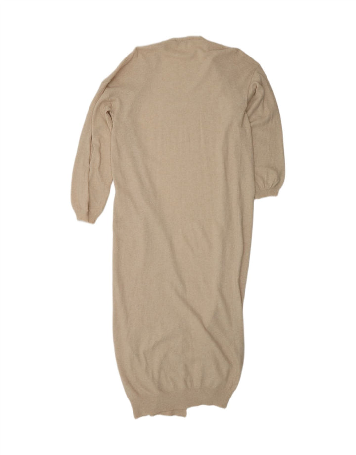 KONTATTO Женский удлиненный кардиган-свитер UK 14, средний бежевый, полиамид