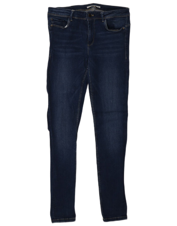 Женские джинсы Super Skinny Zara EU 42, большие W32 L30, темно-синие, хлопок