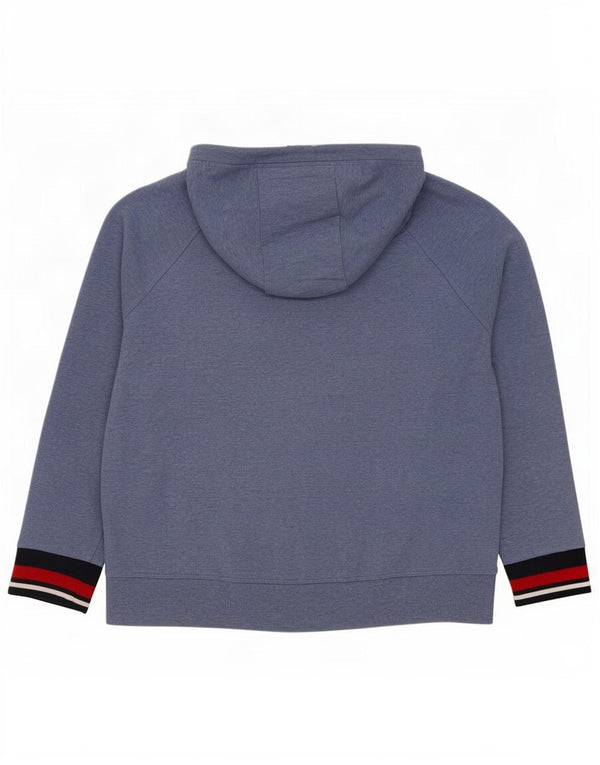 Женский джемпер с капюшоном Tommy Hilfiger UK 16, большой синий с цветными блоками