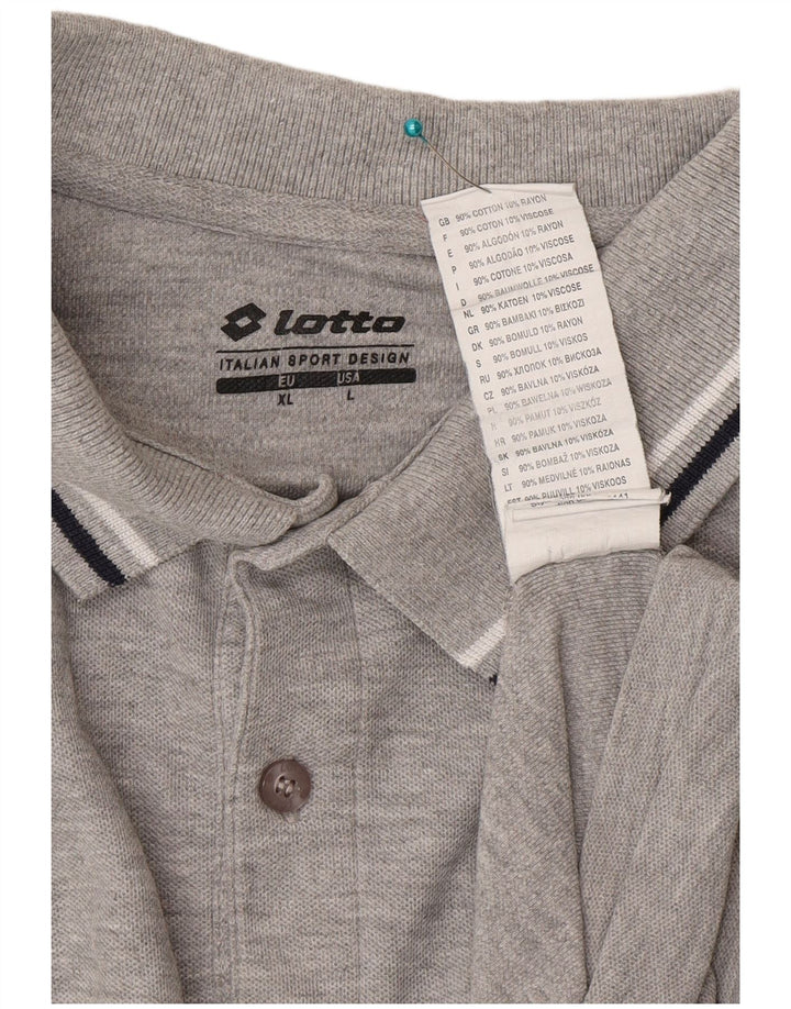 Мужская рубашка поло Lotto XL, серая, хлопок