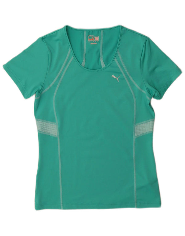 Женская футболка Puma Top UK 12, средний зеленый цвет, полиэстер с цветными блоками