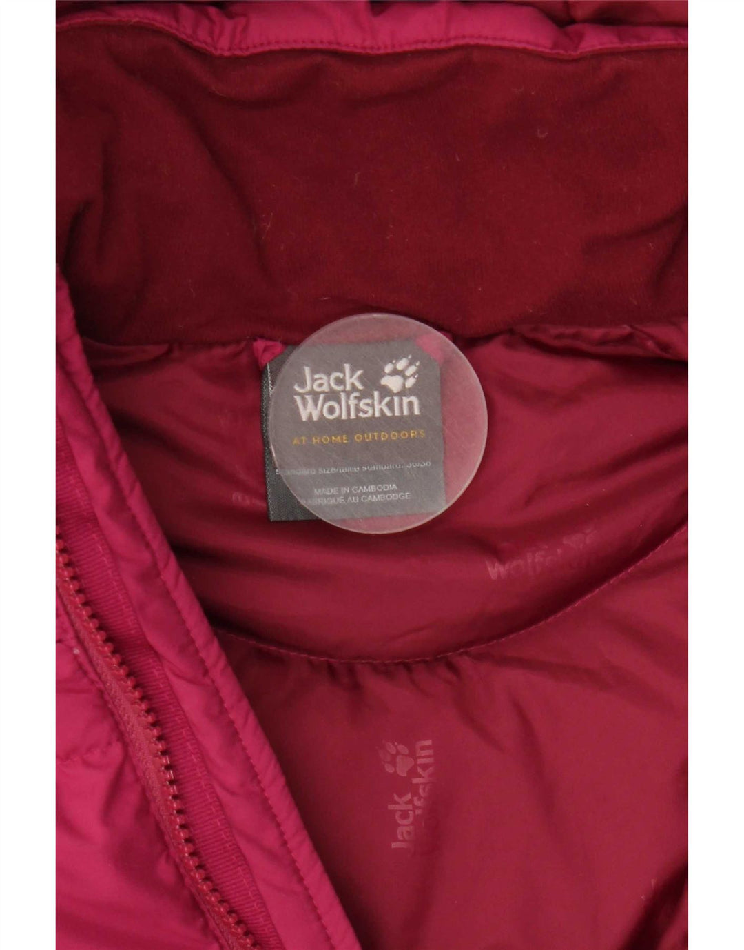 Женская стеганая куртка с капюшоном Jack Wolfskin, Великобритания, маленький розовый полиэстер, 8/10