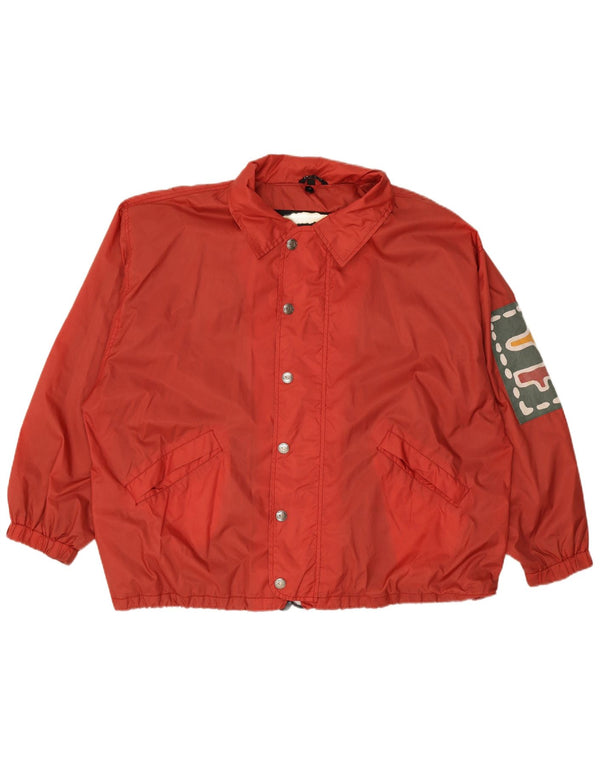 Мужская дождевик VINTAGE с графическим рисунком UK 44 2XL, красный нейлон