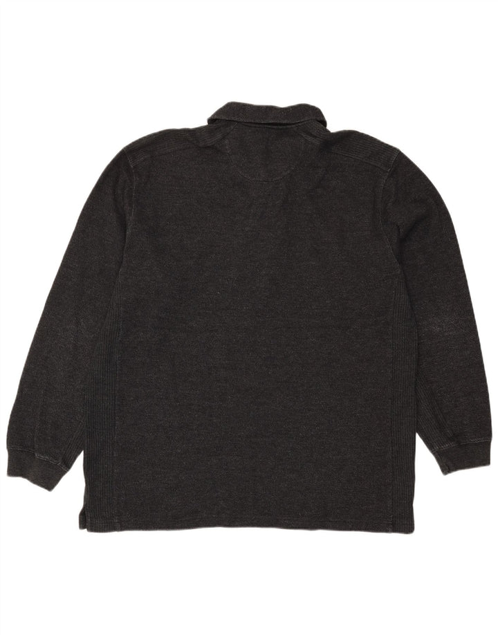 IZOD Мужская рубашка поло с длинным рукавом XL, черный хлопок