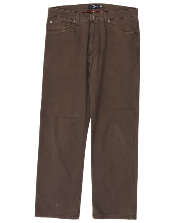 Мужские прямые повседневные брюки Marks & Spencer Blue Harbour W32 L29 коричневые