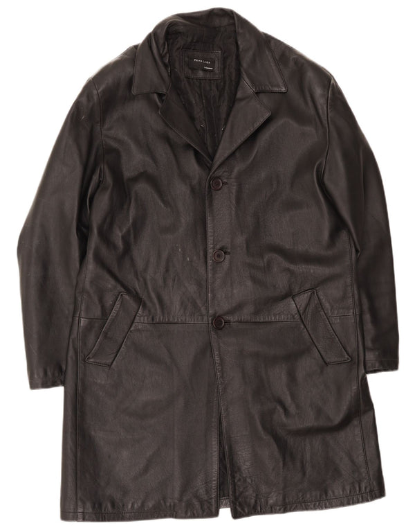 Мужское кожаное пальто Sorbino UK 44 2XL черное