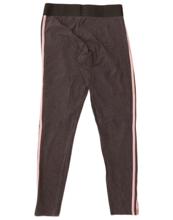 Женские леггинсы Adidas UK 12, хлопок среднего серого цвета