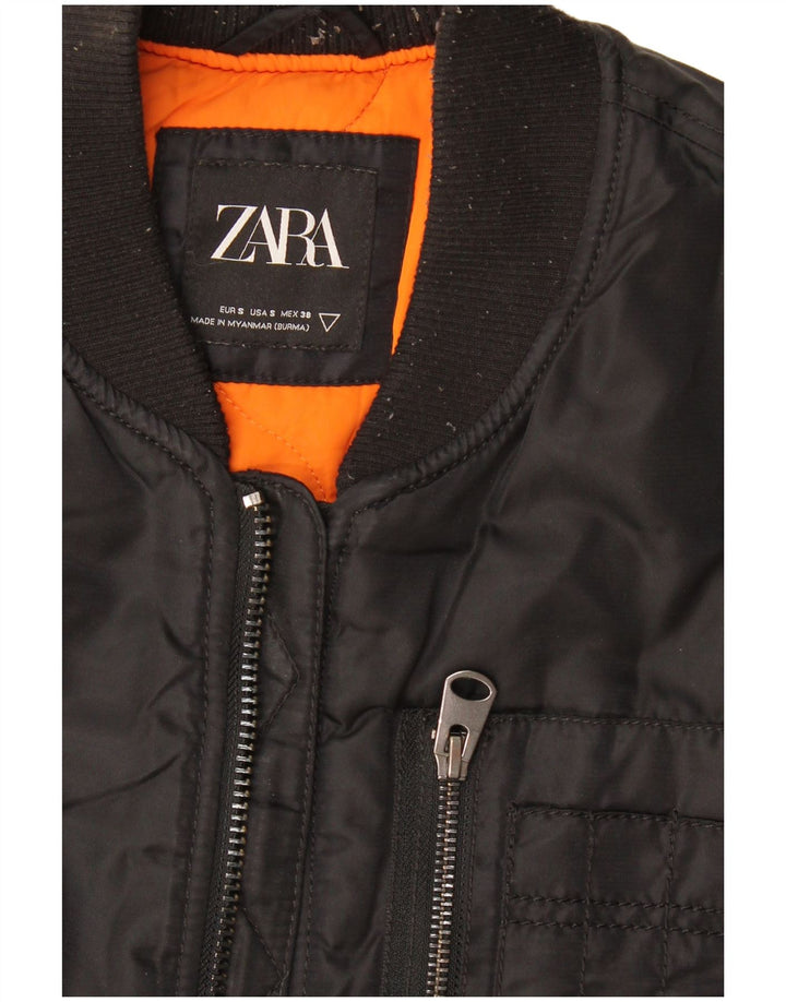 Мужской жилет Zara UK 36, маленький черный нейлон