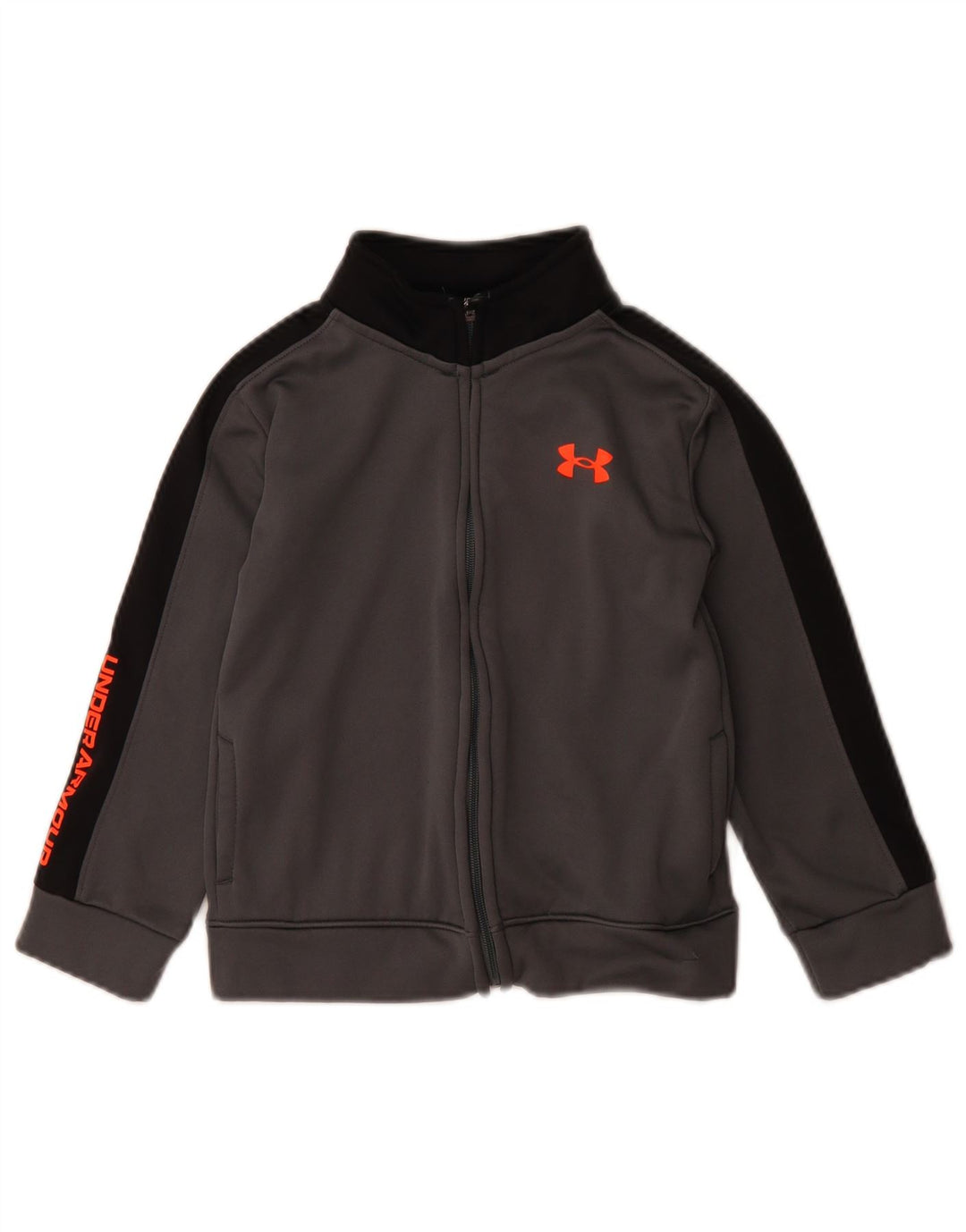 Спортивный костюм с графическим рисунком для мальчиков Under Armour, верхняя куртка, 5–6 лет, серая с цветными блоками