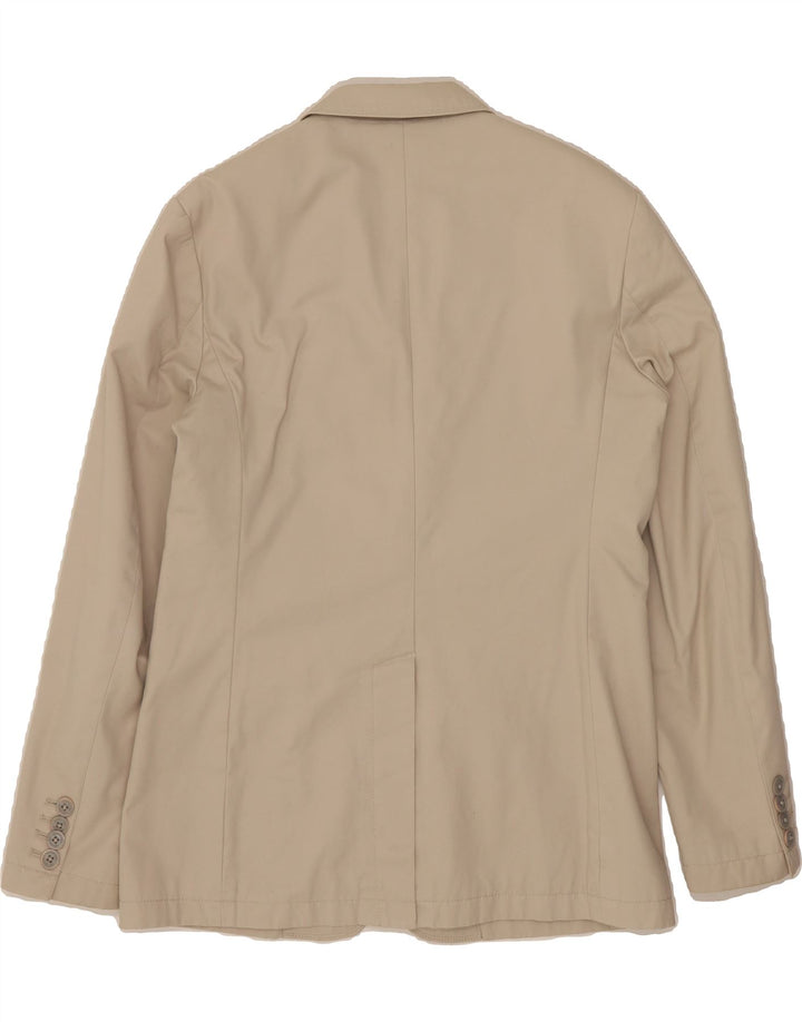 TOMMY HILFIGER Mens 2 Button Blazer Jacket UK 40 Large Beige Cotton Vintage Tommy Hilfiger and Second-Hand Tommy Hilfiger from Messina Hembry 