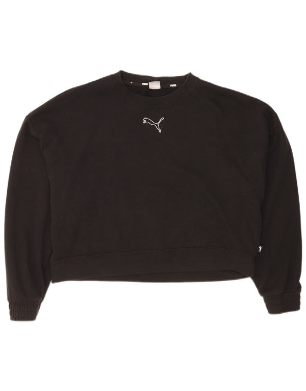 Женский свитер свободного кроя Puma с рисунком, большой черный хлопок, Великобритания 16