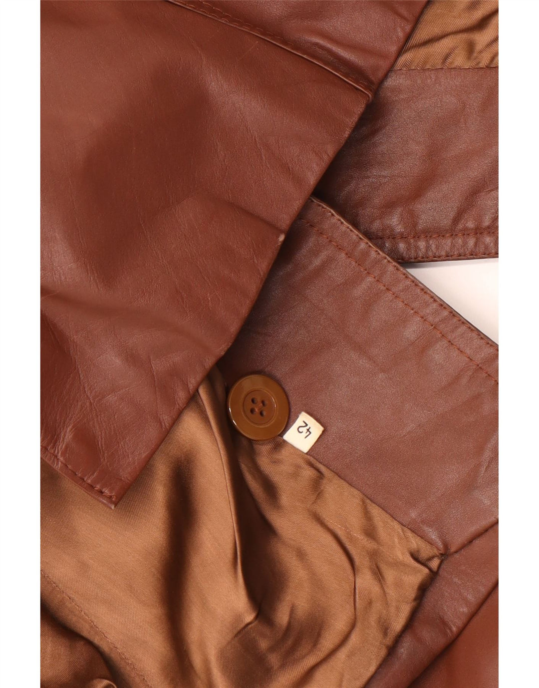 Куртка женская кожаная VINTAGE IT 42 Medium Brown