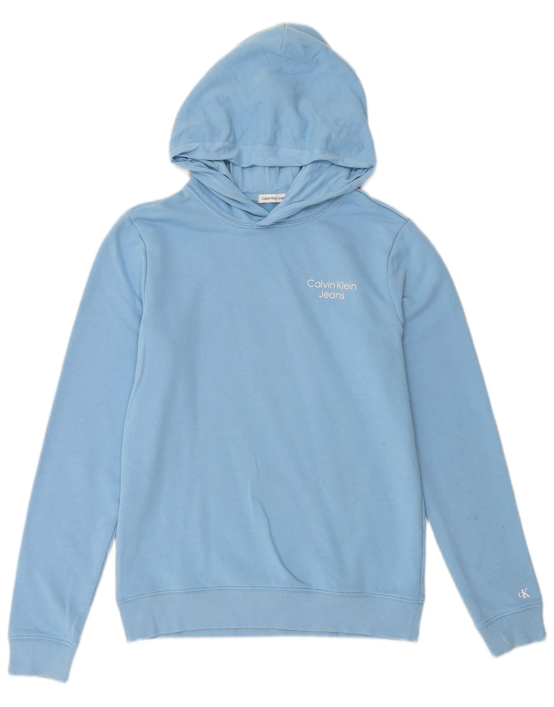 CALVIN KLEIN JEANS Джемпер с капюшоном для мальчиков 15-16 лет, синий хлопок