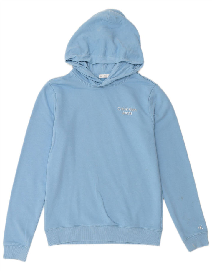 CALVIN KLEIN JEANS Джемпер с капюшоном для мальчиков 15-16 лет, синий хлопок