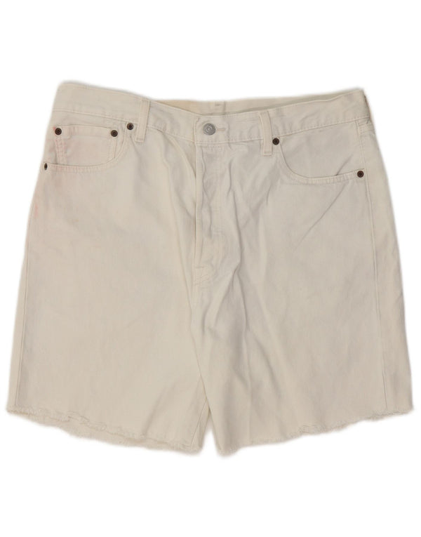 Мужские джинсовые шорты LEVI'S W36, большие белые, хлопок