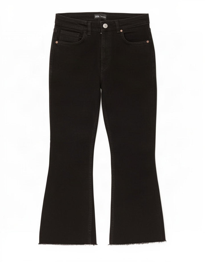 Женские укороченные джинсы Zara Bootcut EU 40 Medium W30 L25, черные