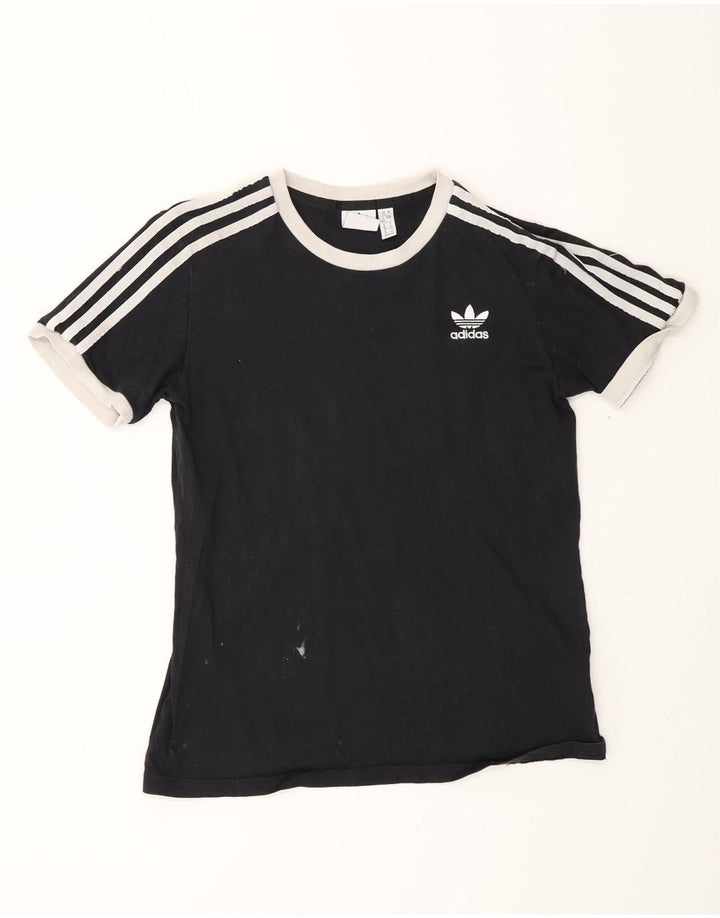 ADIDAS Womens T-Shirt Top UK 12 Medium  Black Cotton Vintage Adidas and Second-Hand Adidas from Messina Hembry 