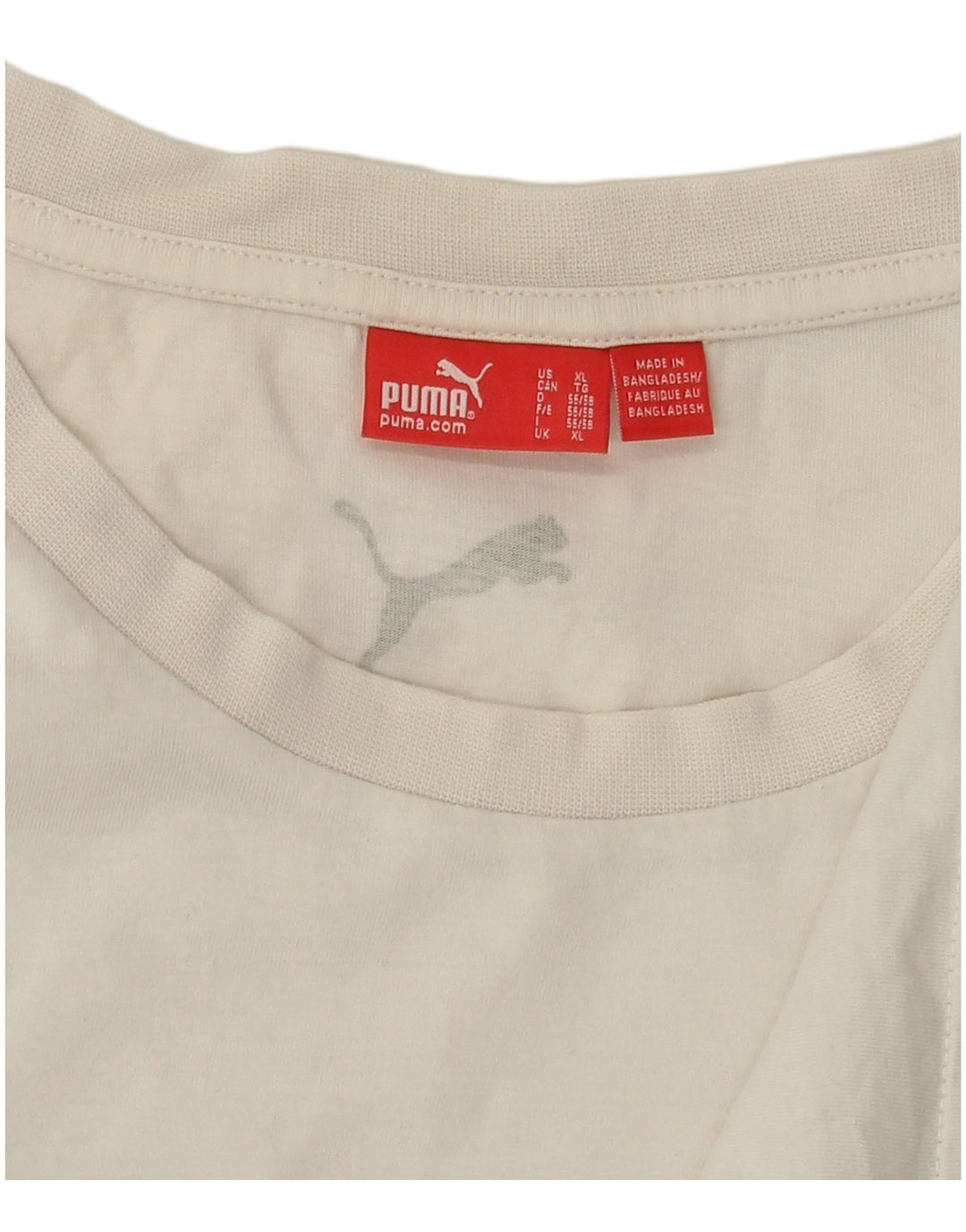 Мужской топ с рисунком Puma с длинным рукавом XL, белый