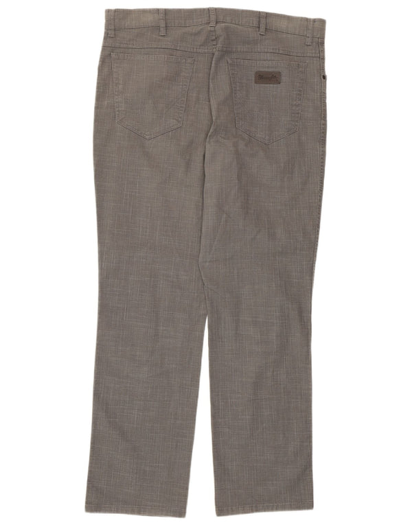 WRANGLER Мужские эластичные прямые повседневные брюки в стиле Техас W38 L32 Серая клетка