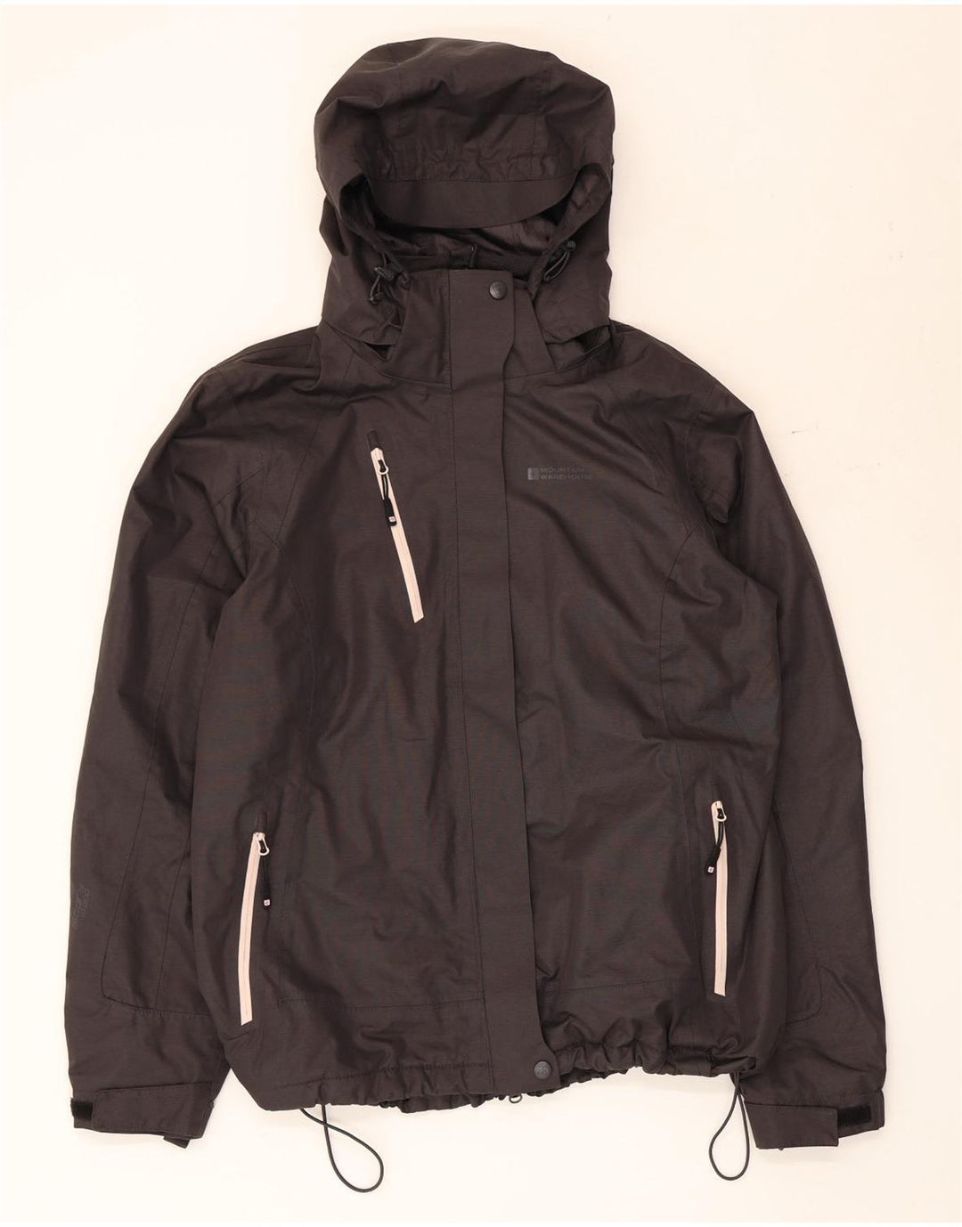 Женская дождевик с капюшоном Mountain Warehouse UK 16, большой черный полиэстер
