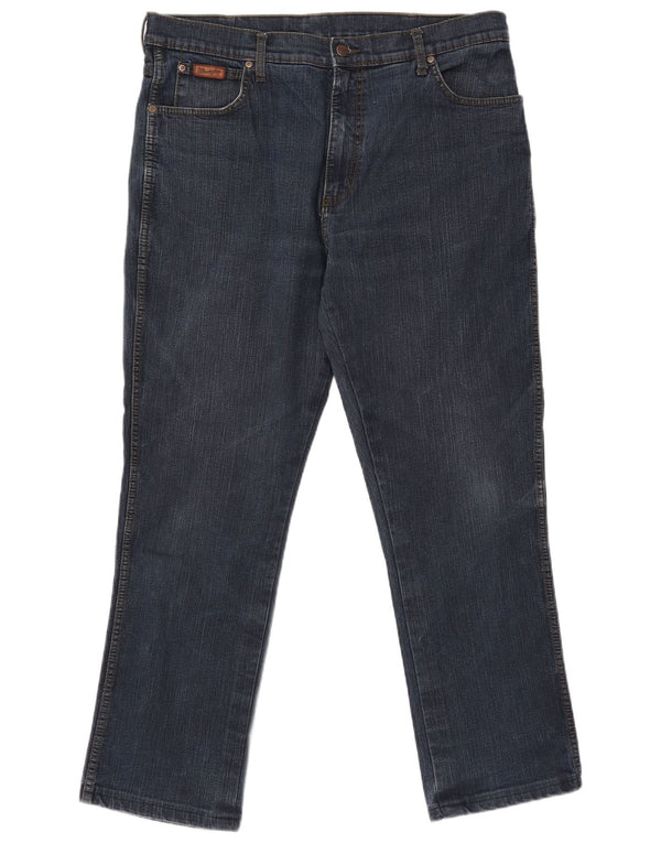Мужские прямые джинсы WRANGLER Texas Stretch W38 L30, темно-синий хлопок