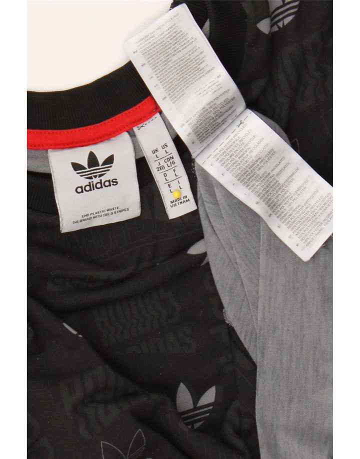 Мужская футболка Adidas с рисунком, большой черный полиэстер