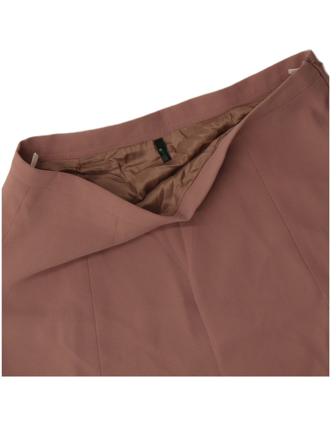 Женская юбка-трапеция BENETTON UK 14, большая W34, полиэстер с розовым цветочным принтом