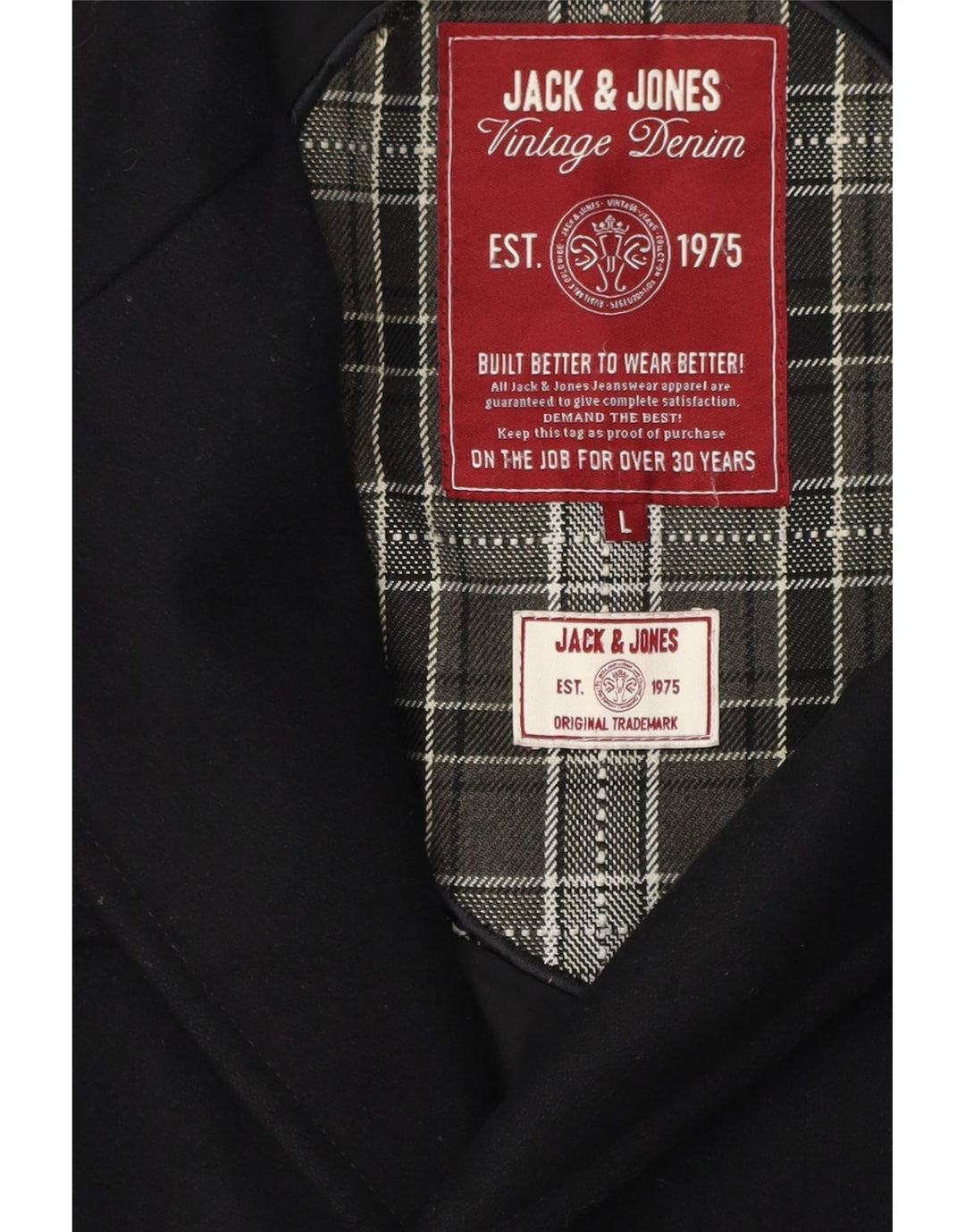 Мужское бушлат Jack & Jones UK 40, большой черный