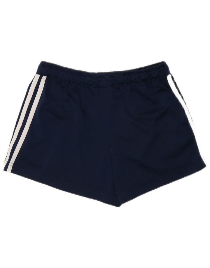 Женские спортивные шорты Adidas UK 10, маленькие, темно-синие в полоску, полиэстер