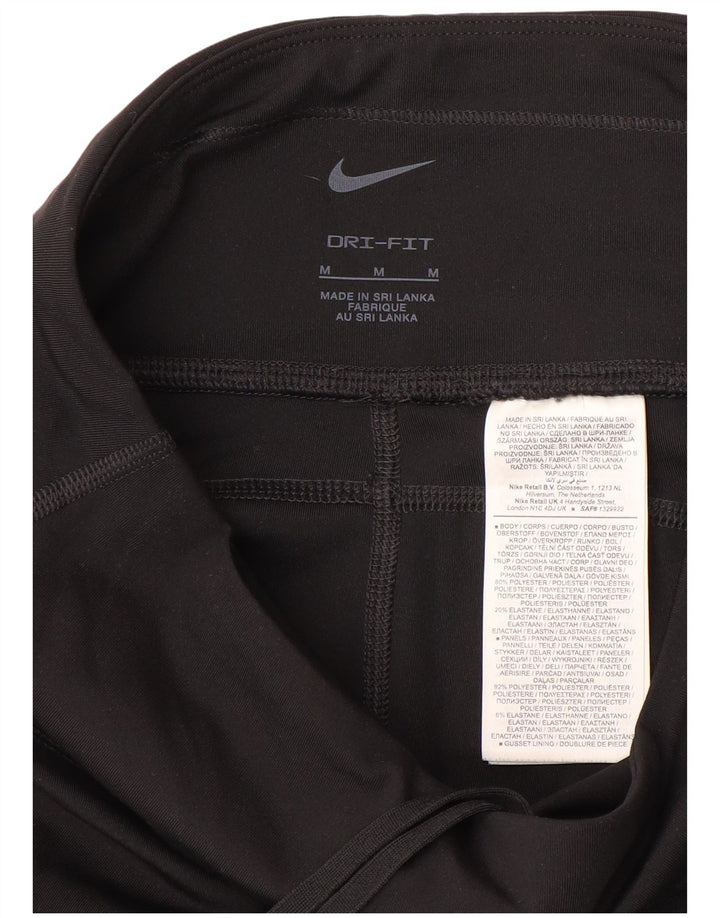 Женские леггинсы-капри Nike Dri Fit UK 14, средний черный, полиэстер