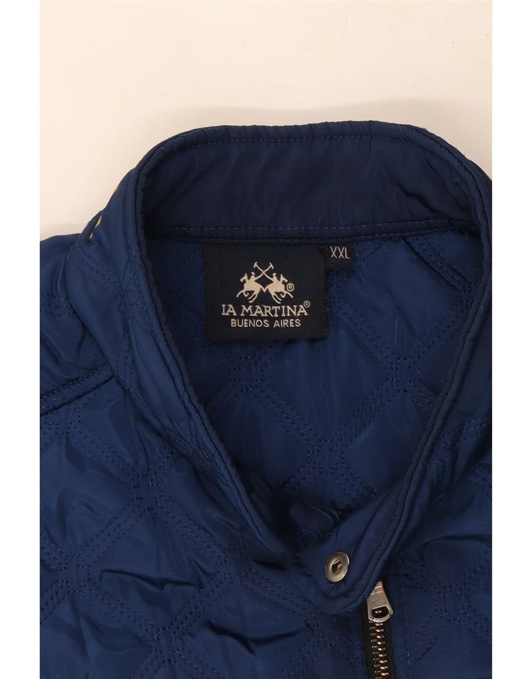 LA MARTINA Женская стеганая куртка с графическим рисунком UK 20 2XL Темно-синий