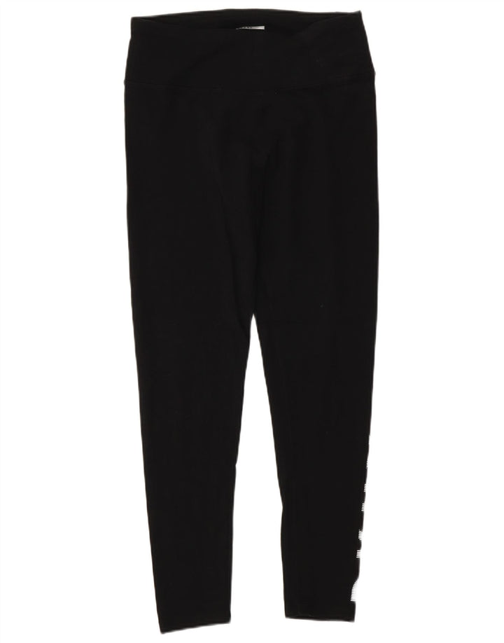 Женские леггинсы с рисунком Dkny UK 12, средний черный хлопок, черный цвет