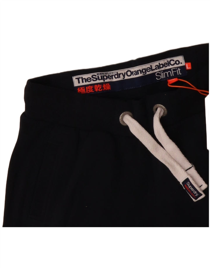 Женские спортивные брюки Superdry Joggers UK 14, большие темно-синие, хлопок