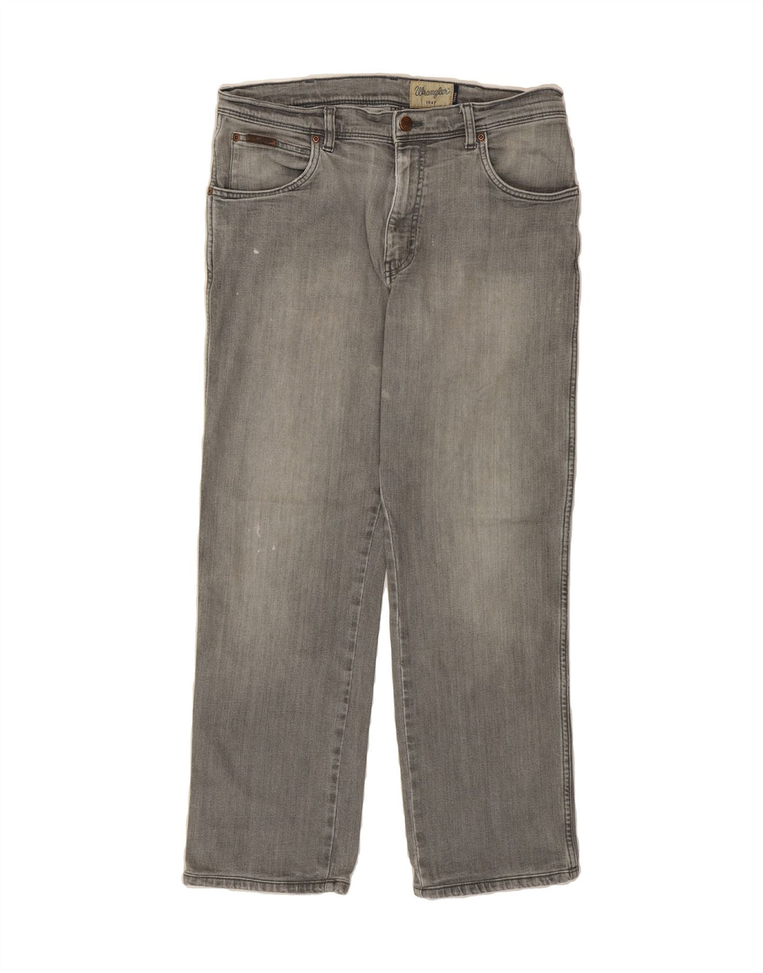 WRANGLER Mens Texas Straight Jeans W34 L28 Grey Cotton Vintage Wrangler and Second-Hand Wrangler from Messina Hembry 