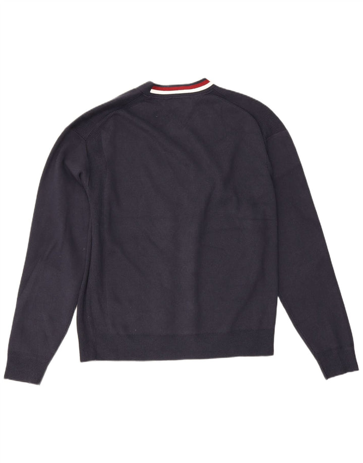 Мужской кардиган Tommy Hilfiger, средний темно-синий хлопковый свитер