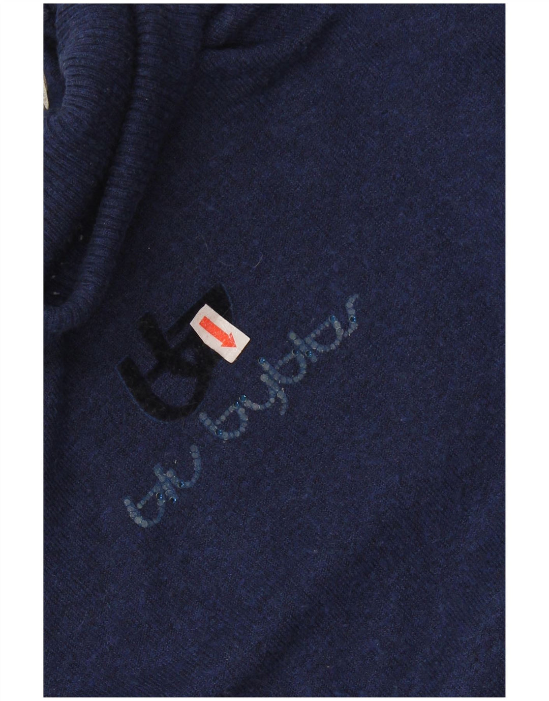 Женский свитер BYBLOS с высоким воротником UK 14, большой темно-синий акрил