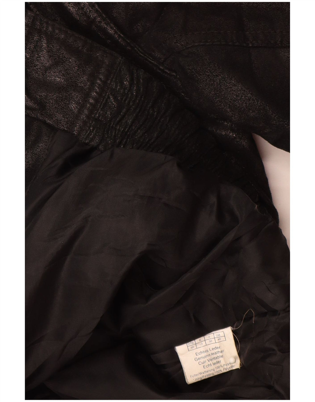 Мужская кожаная куртка VINTAGE UK 40, большая черная кожа с цветными блоками