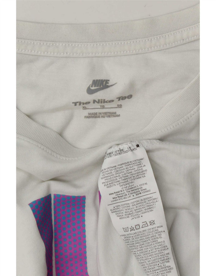Мужская футболка с рисунком Nike Top XL, белый хлопок