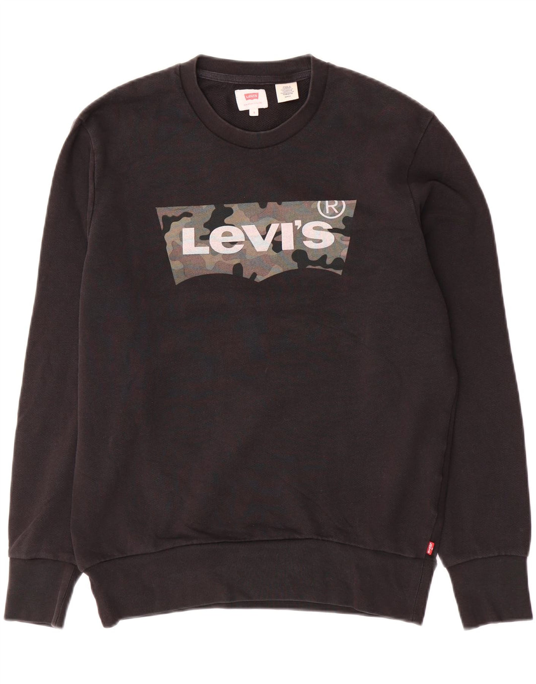 Мужской свитшот с рисунком Levi's, маленький черный хлопковый джемпер