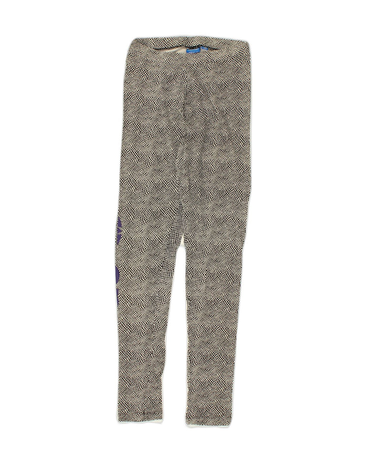 ADIDAS Womens Leggings UK 6 XS Grey Animal Print Cotton | Vintage Adidas | Thrift | Second-Hand Adidas | Used Clothing | Messina Hembry 