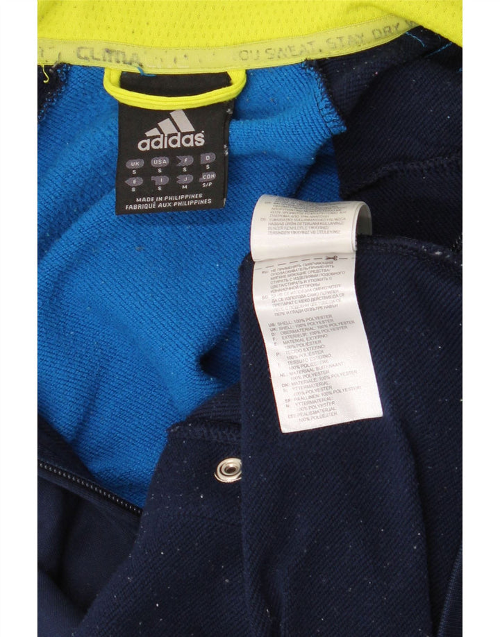 Мужской спортивный костюм Adidas Climalite, верхняя куртка, маленький темно-синий, полиэстер