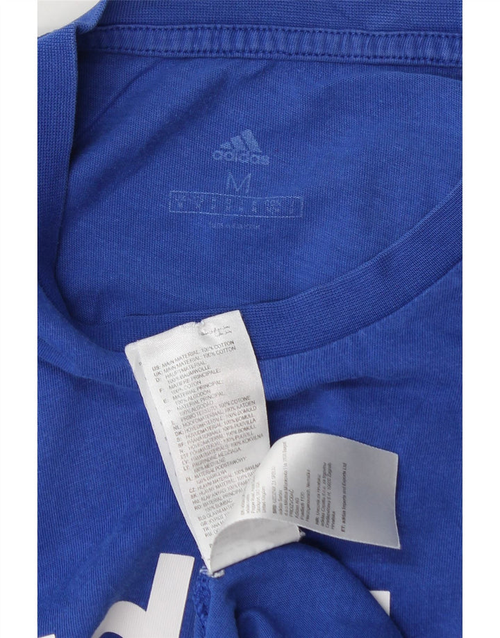 Мужская футболка с рисунком Adidas Top Medium Blue Cotton
