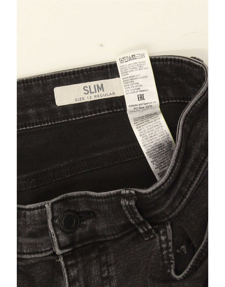 Женские узкие джинсы Marks & Spencer UK 12 Medium W30 L27 Серые хлопковые
