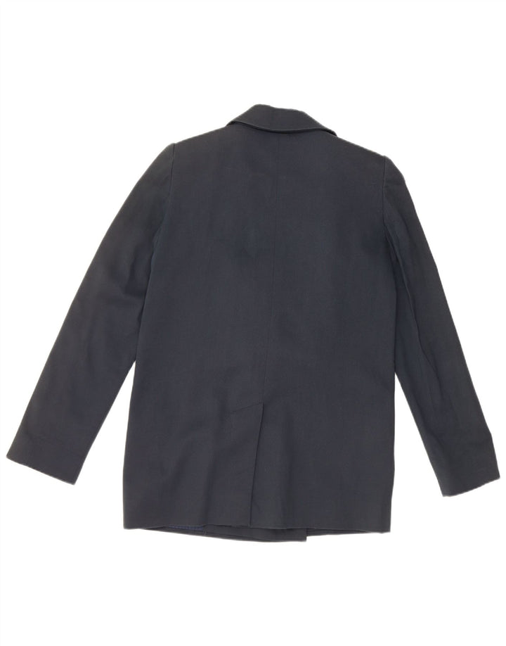 Красный женский пиджак Valentino на 1 пуговице, Великобритания, 12 средних размеров, темно-синий, хлопковый