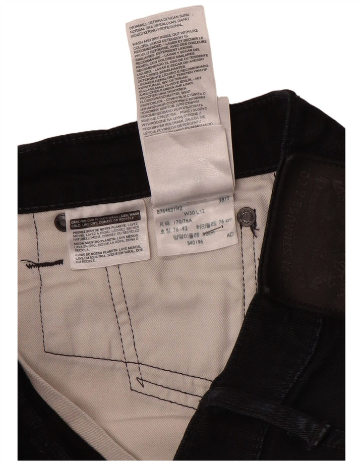 Мужские прямые джинсы Levi's W30 L32, черный хлопок